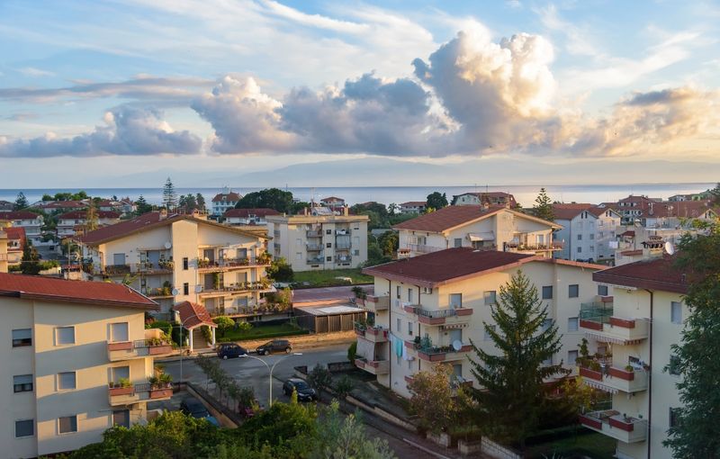 Residential buildings in Vibo Marina town in Calabria