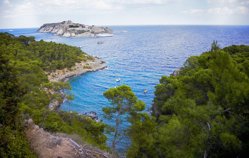 View from island named San Domino on San Nicola Islands. Italy.