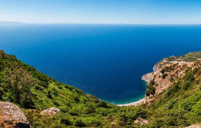 Sea coast view from Saint Elia mount top
