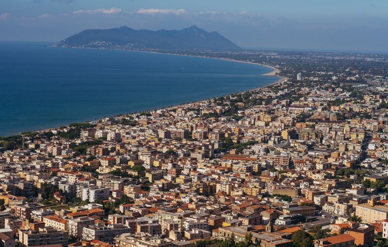 The resort town of Terracina. Italy.