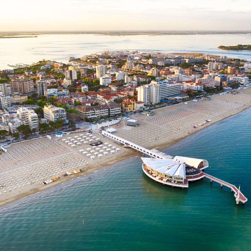Lignano Sabbiadoro beach in Italy