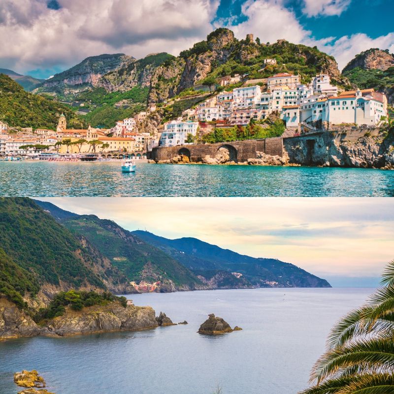 Amalfi Coast & Italian Riviera, side by side