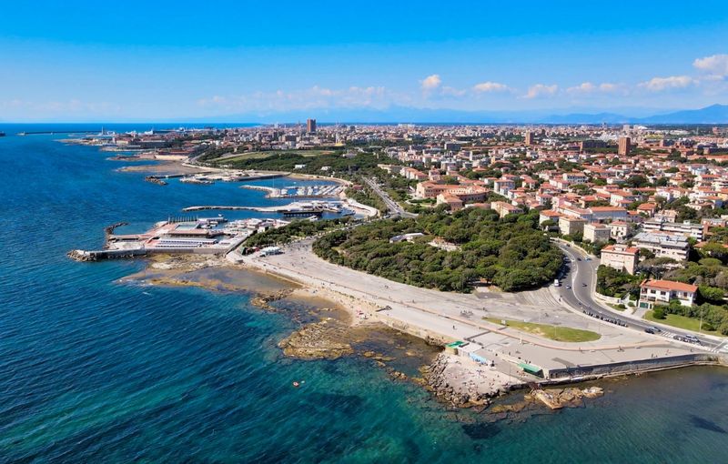 Aerial View of Livorno Coastline