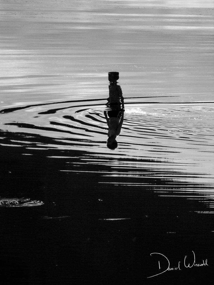 The boy in the water, Oppheim, Norway