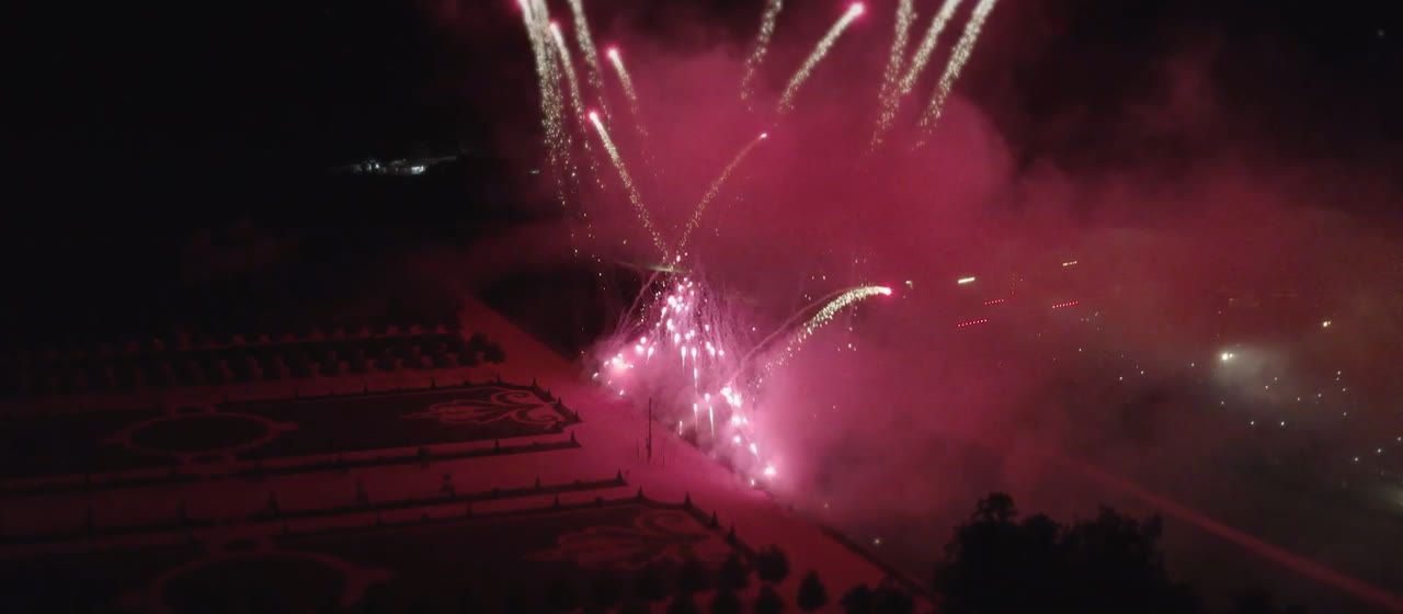 Feu d'artifice au-dessus du château de Chambord