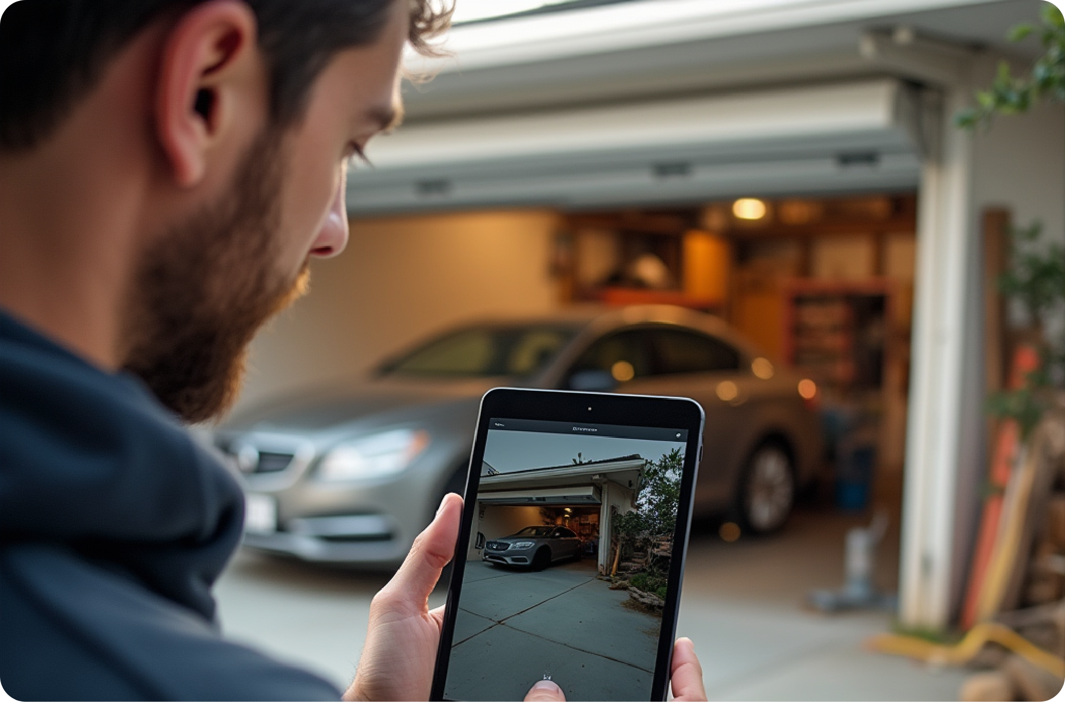 Customer uploading a photo of his garage to FloorWiz