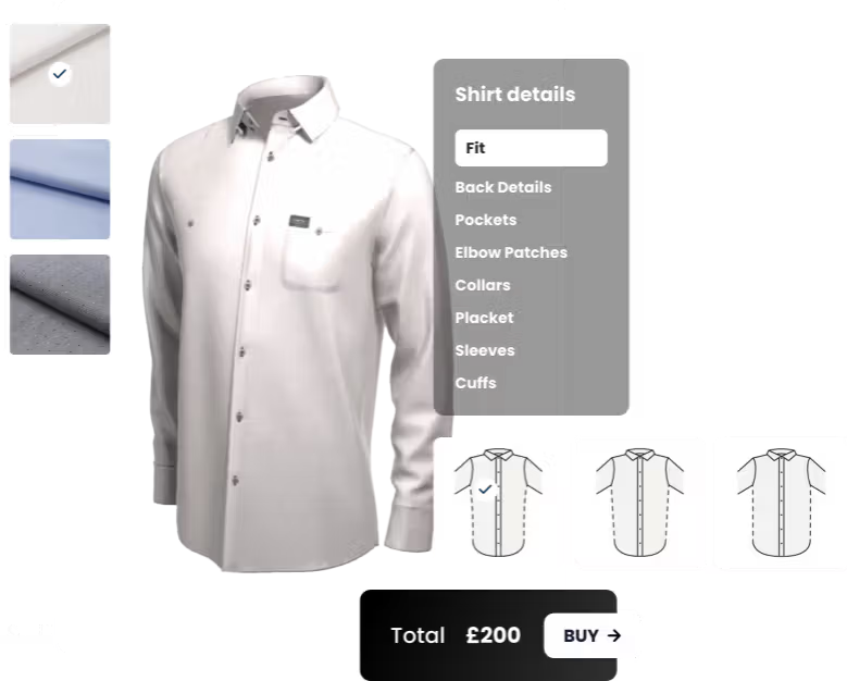 onfigr 3D shirt configurator