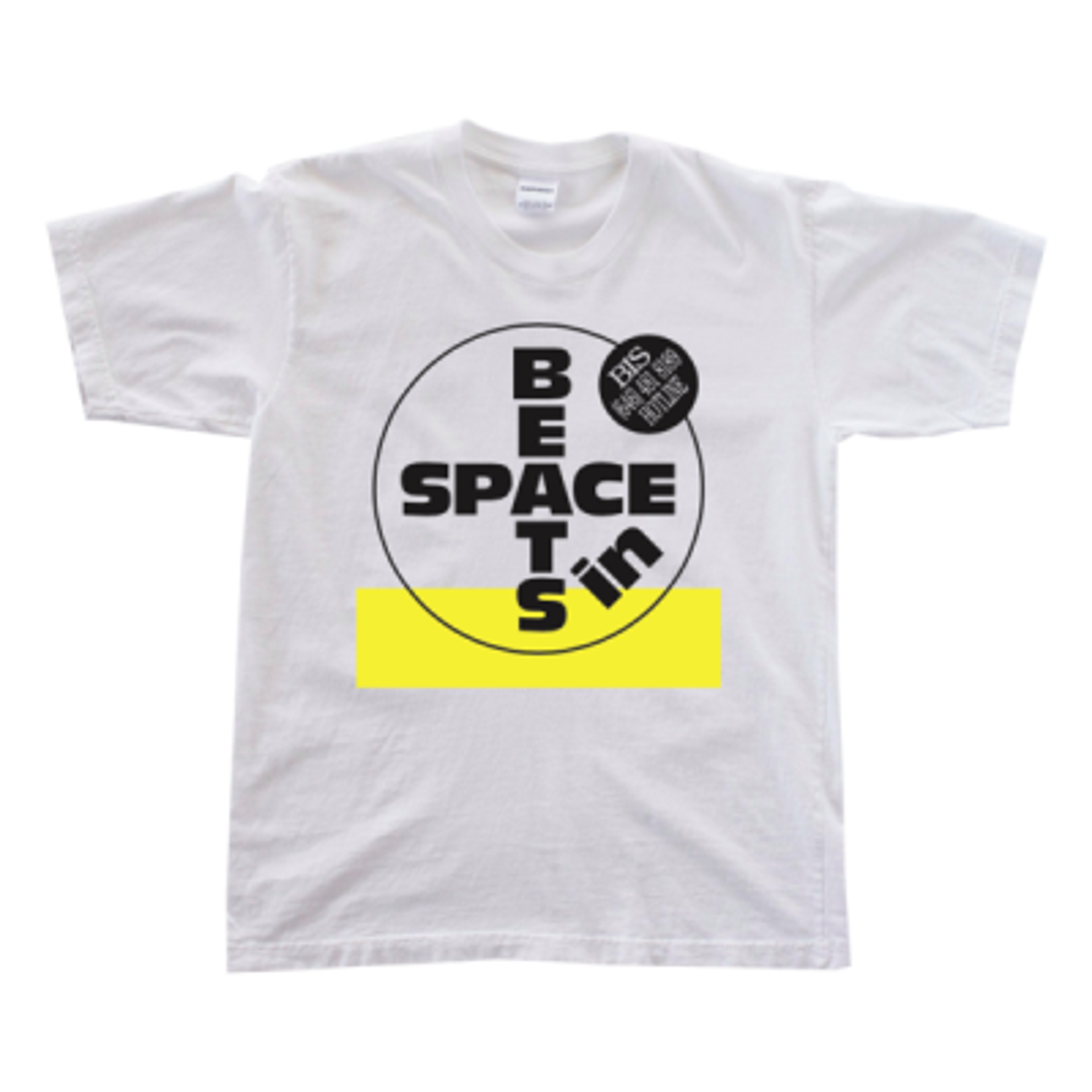 $35 — Beats In Space Hotline Tee (White and Yellow) 