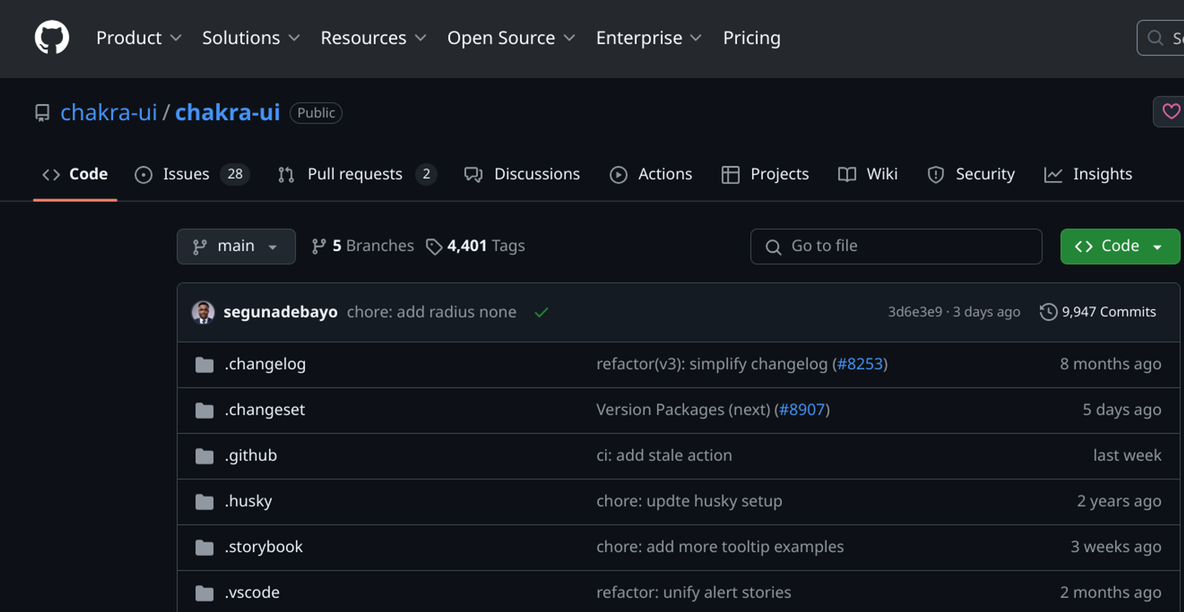 Chakra UI Current Status on Github