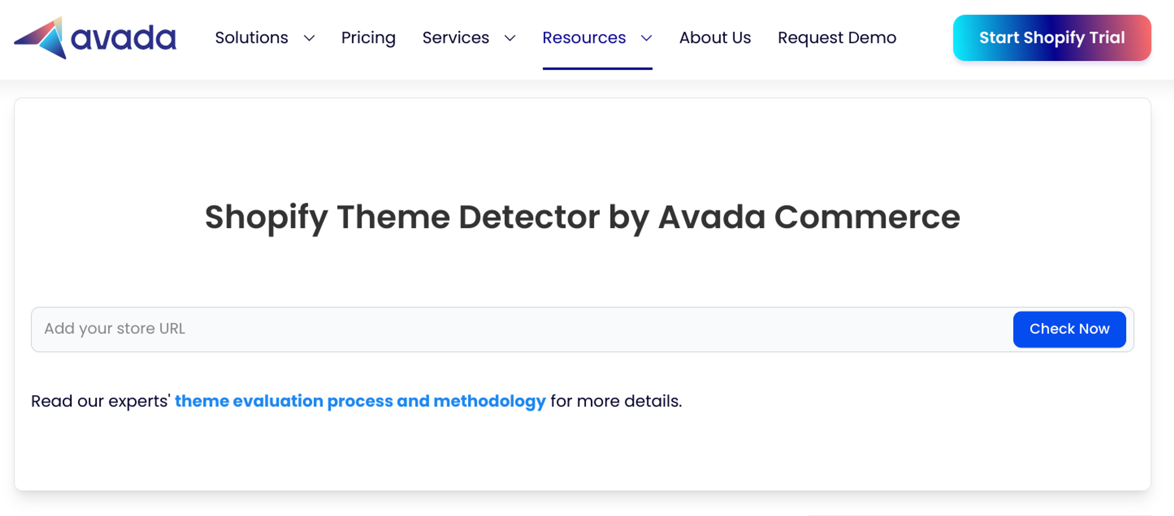 Avada Free Shopify Theme Detector