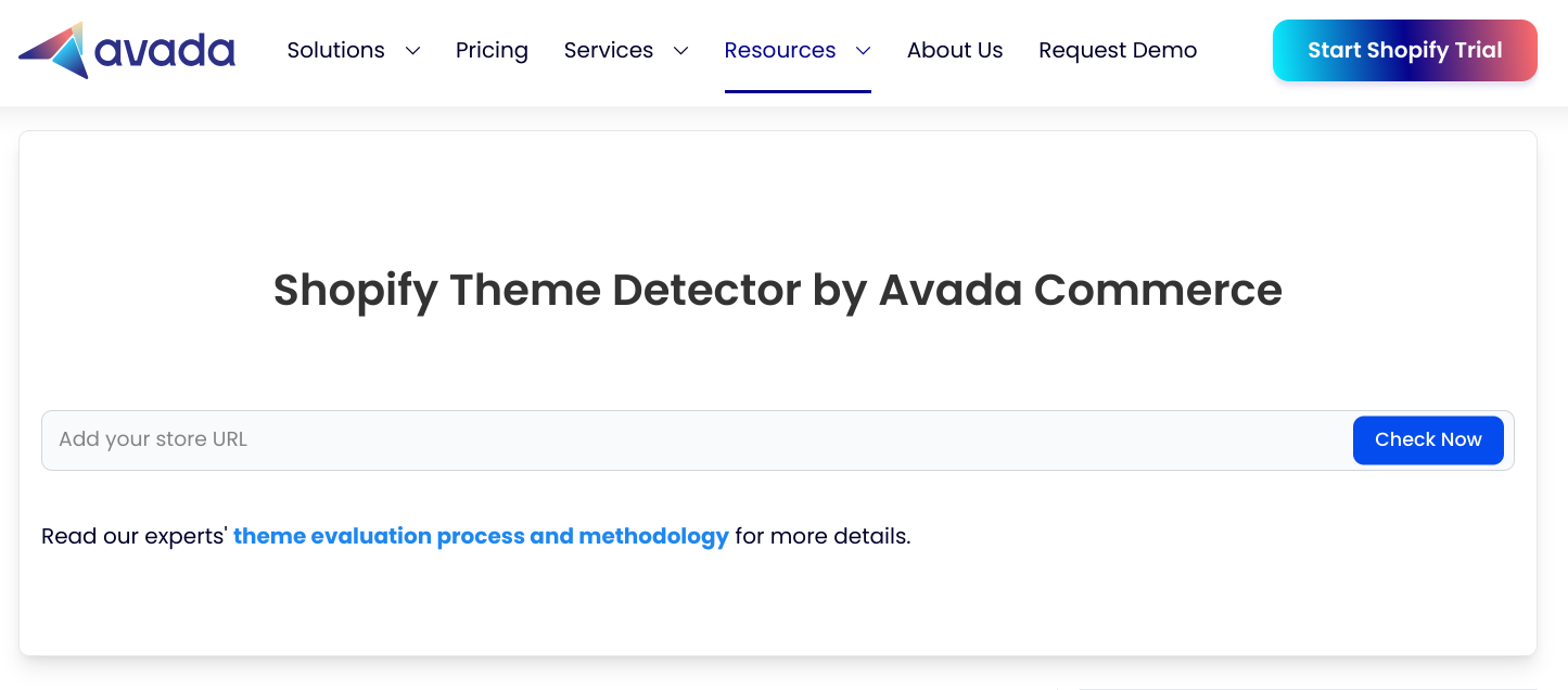 Avada Free Shopify Theme Detector