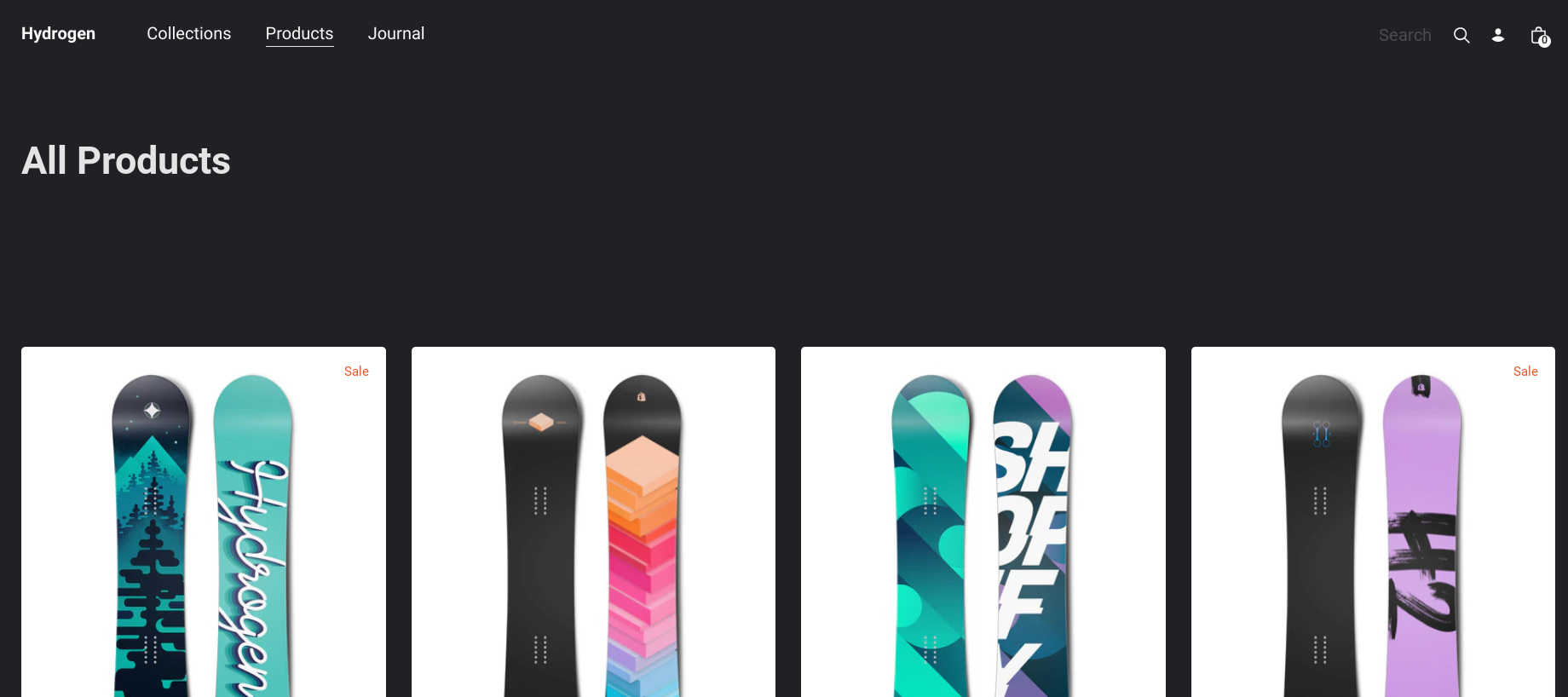 Hydrogen Shop created from Figma (with Polipo)