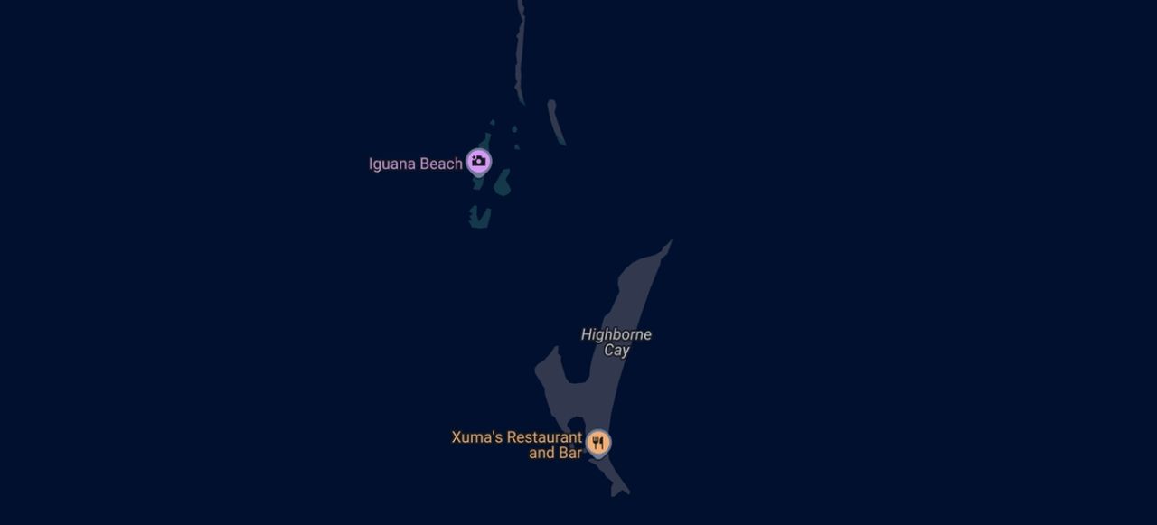 Highbourne Cay on the map