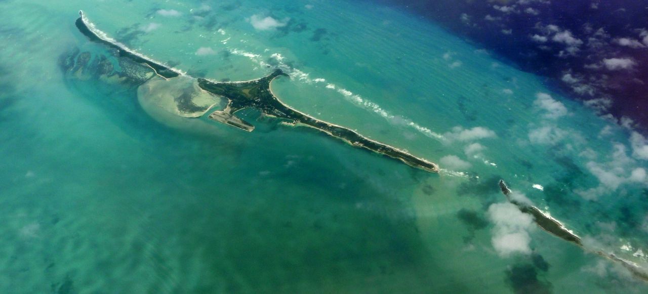 Cat Cays and Gun Cay from the air. (photo by Edwards Betts)
