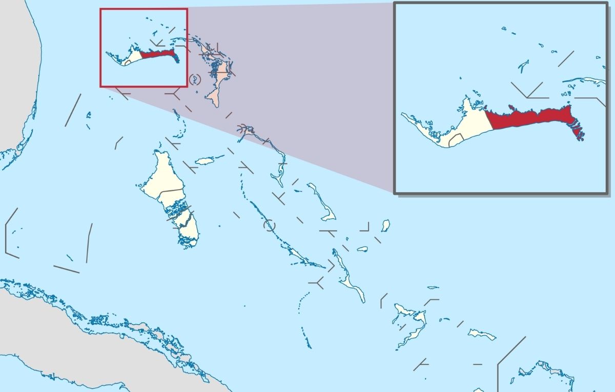 The Location of the District of East Grand Bahama