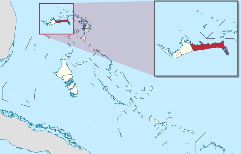 The Location of the District of East Grand Bahama