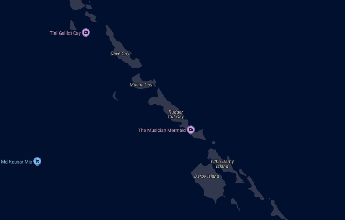 Rudder Cut Cay Map