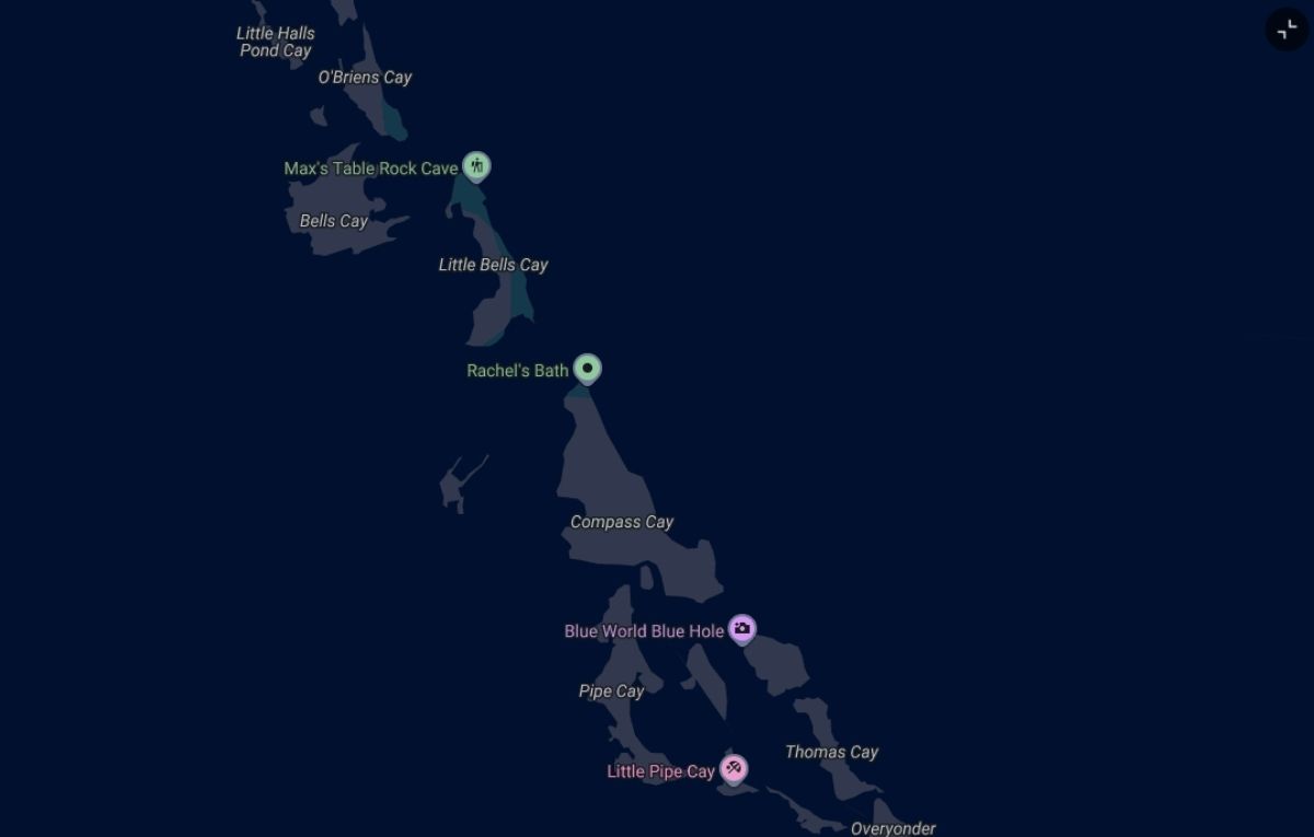 Cambridge Cay Map