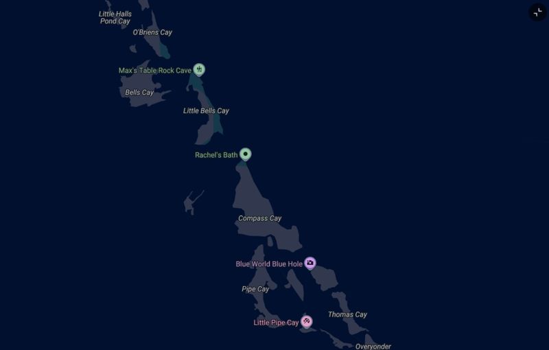 Cambridge Cay Map