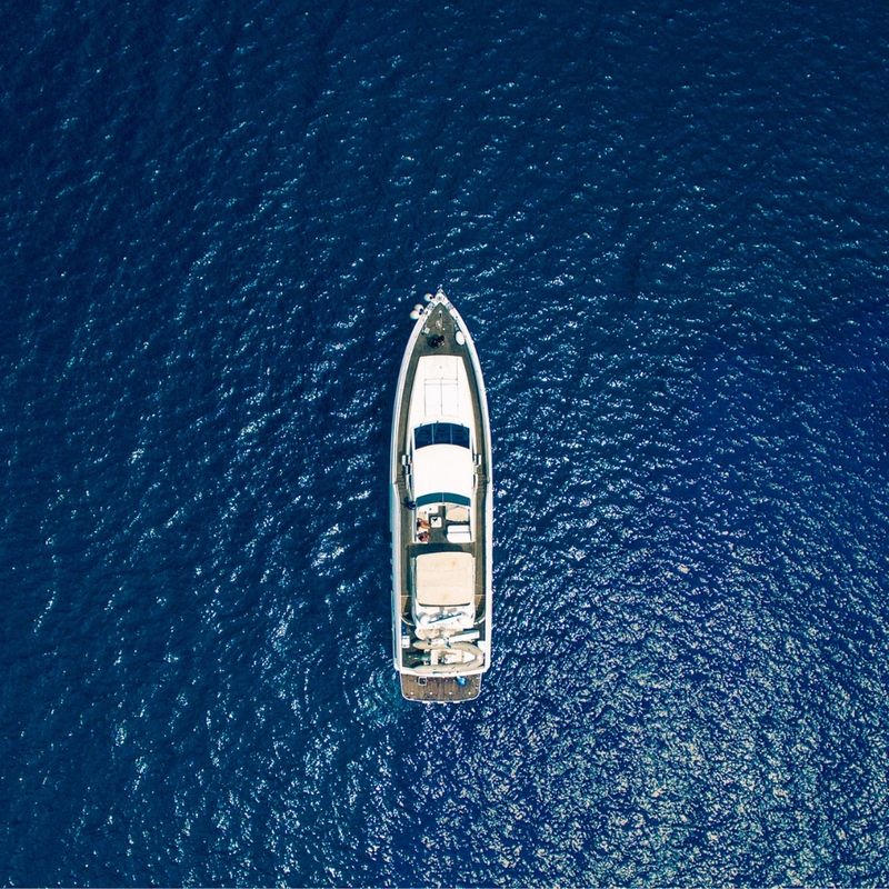 Yacht on Blue Sea