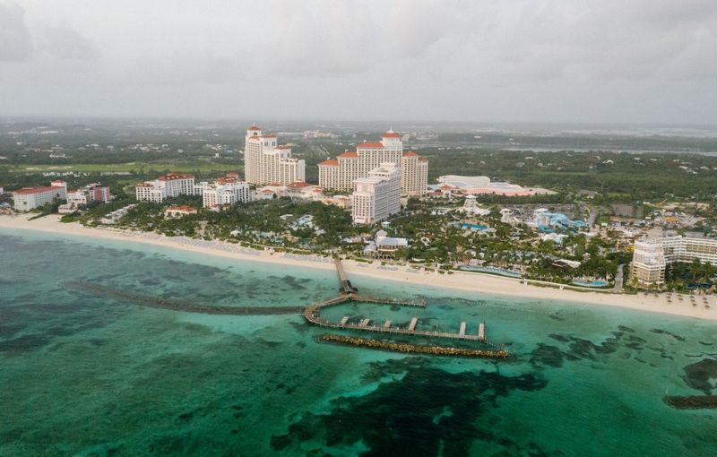 Aerial View of City Buildings Near Body of Water