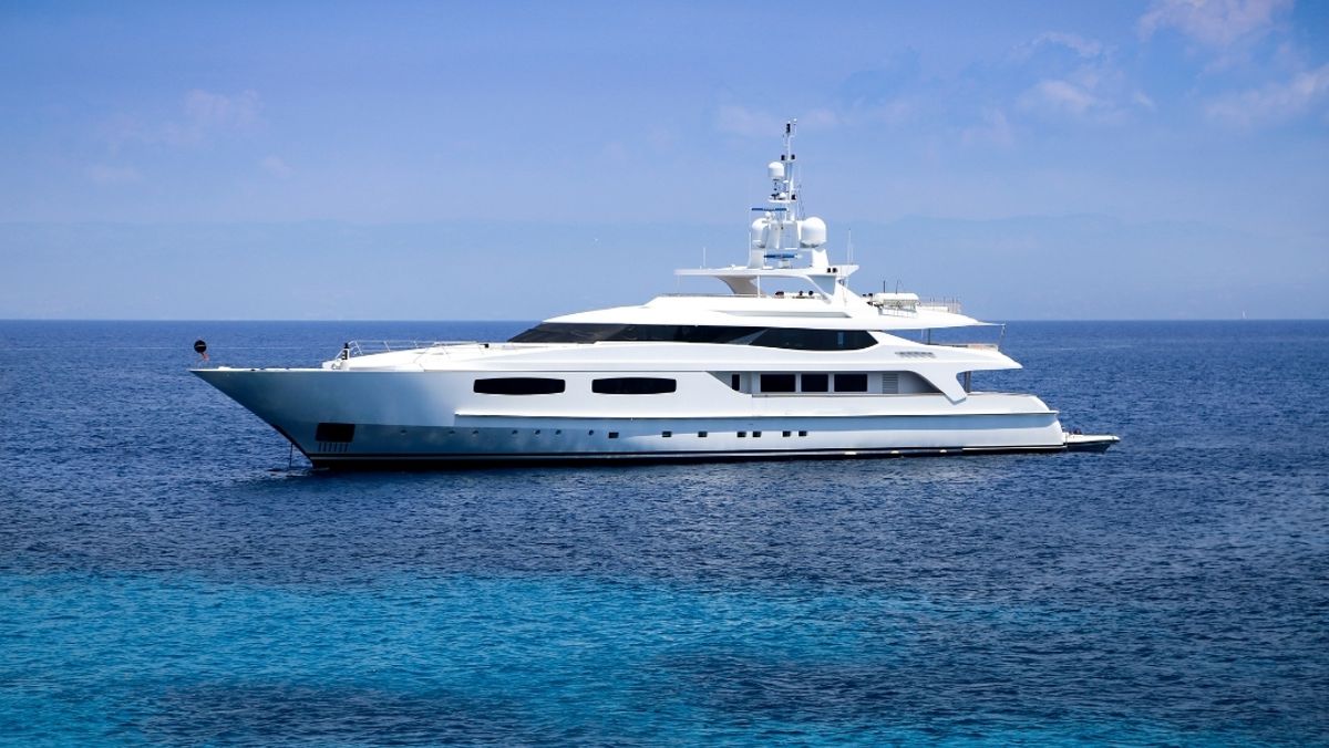 Luxury Yacht Aerial View