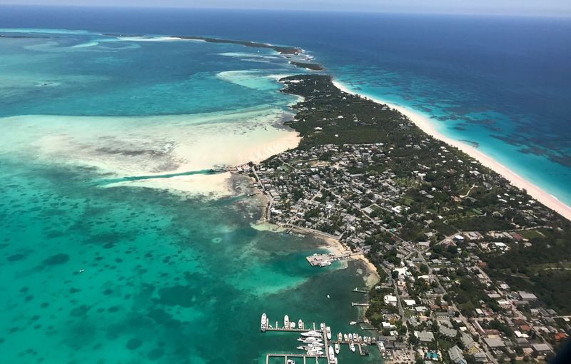 Aerial view of Dunmore Town, Harbour Island