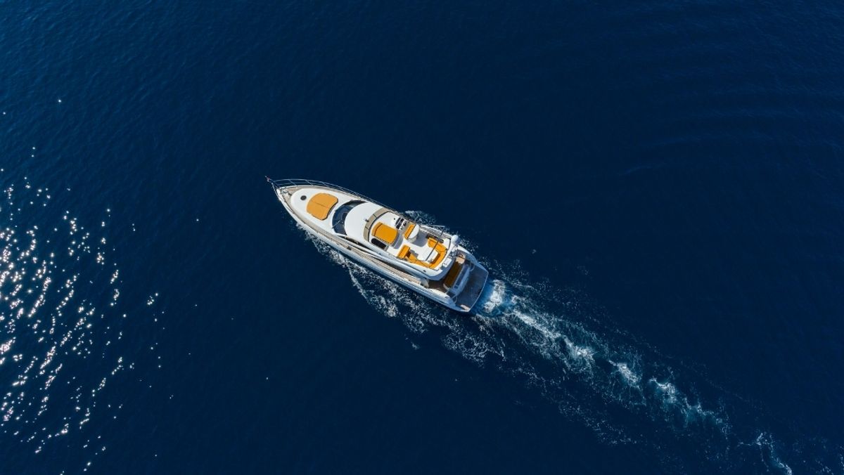 Yacht on Blue Sea
