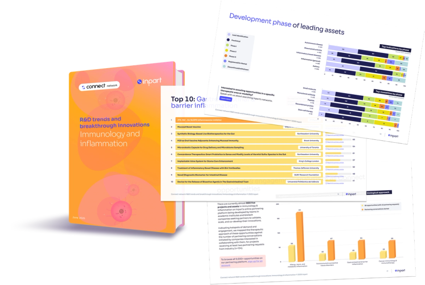 Report contents including opportunities and partnering requests by biological approach