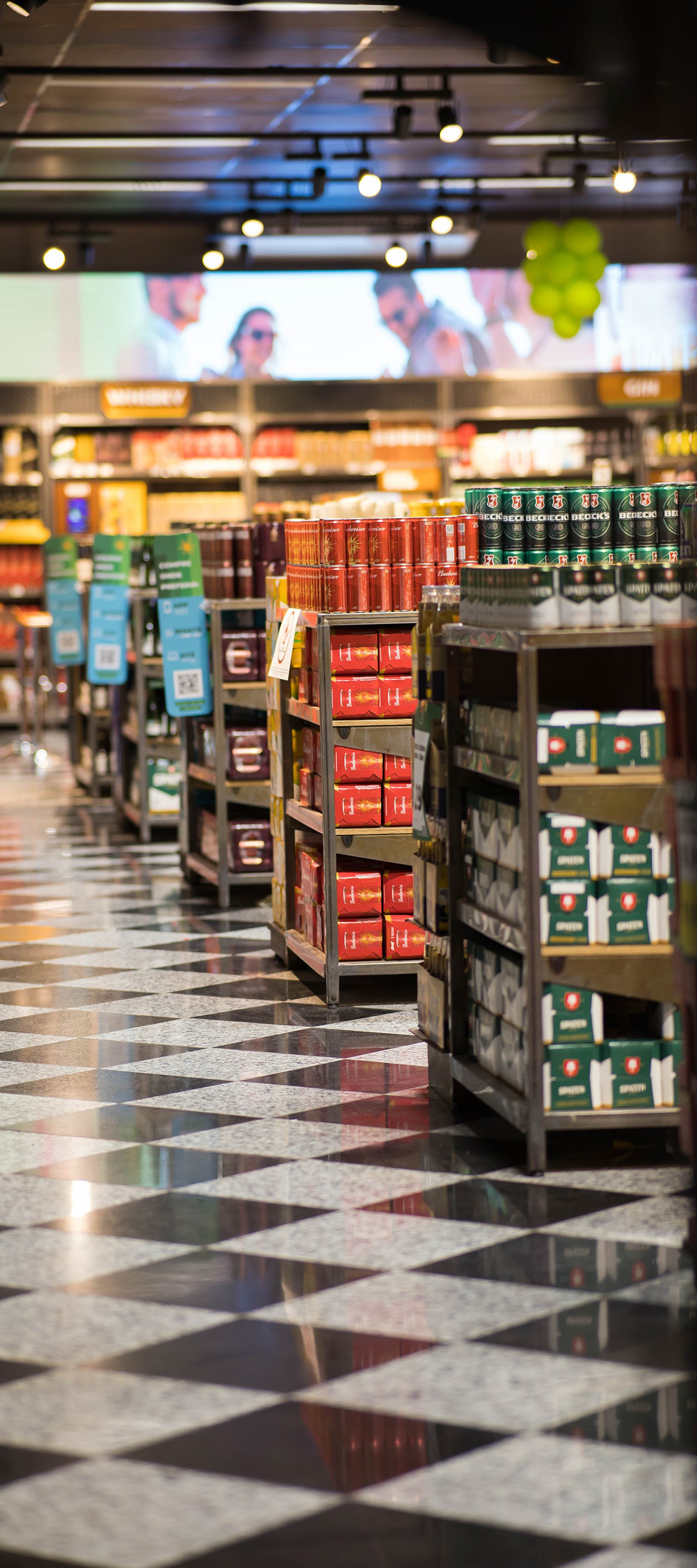 Grocery store shelves