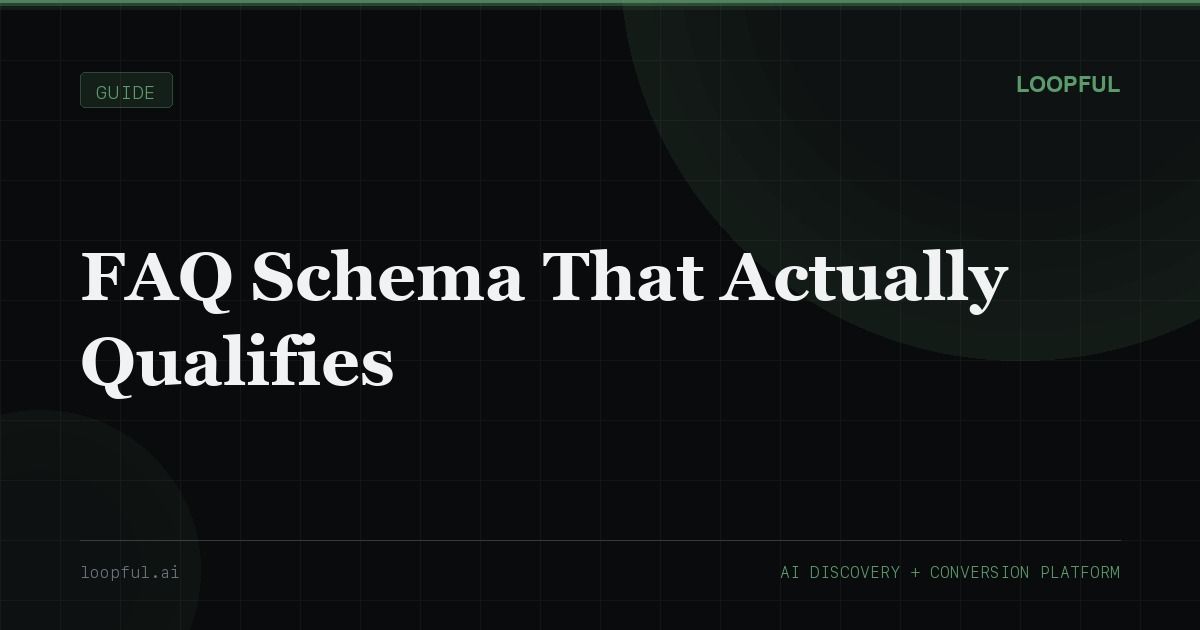 Cover image for: FAQ Schema That Actually Qualifies