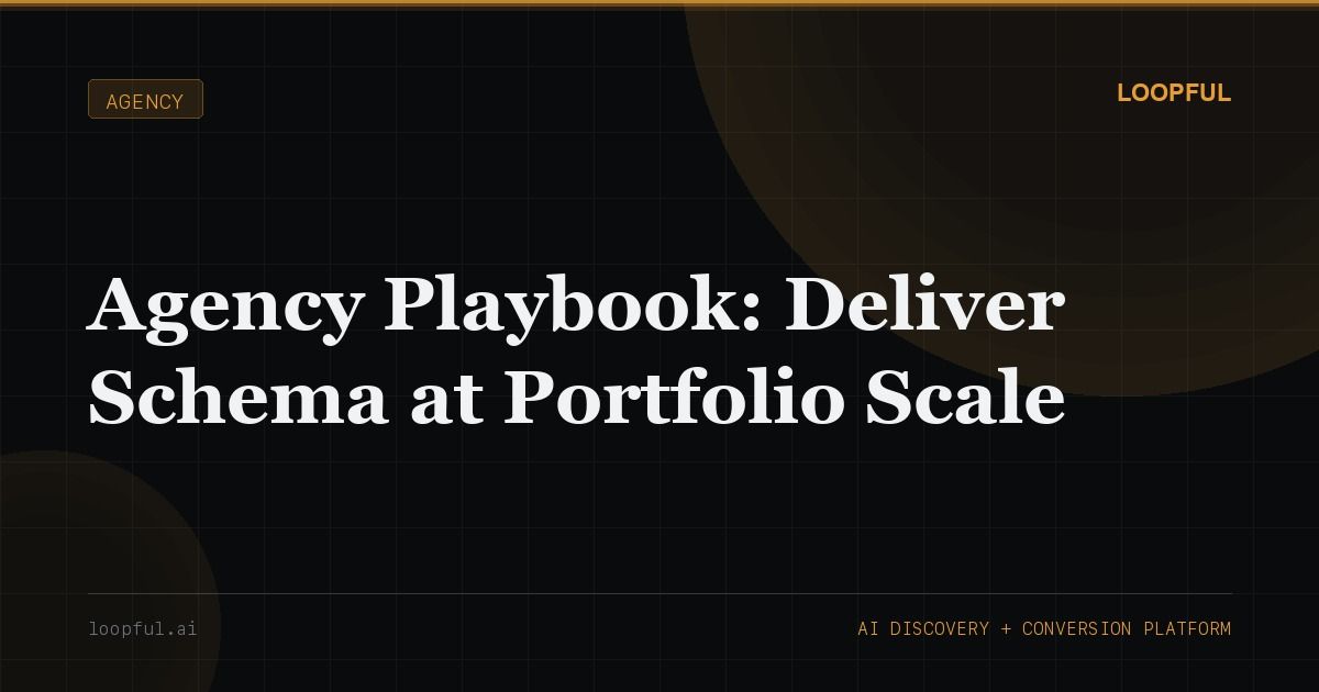 Cover image for: Agency Playbook: Deliver Schema at Portfolio Scale