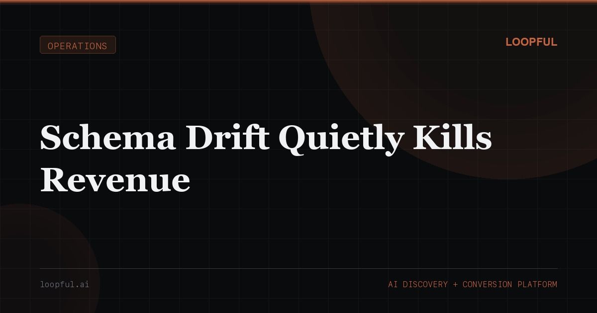 Cover image for: Schema Drift Quietly Kills Revenue