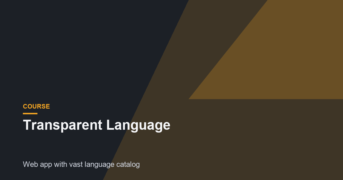 Transparent Language Review: Not recommended