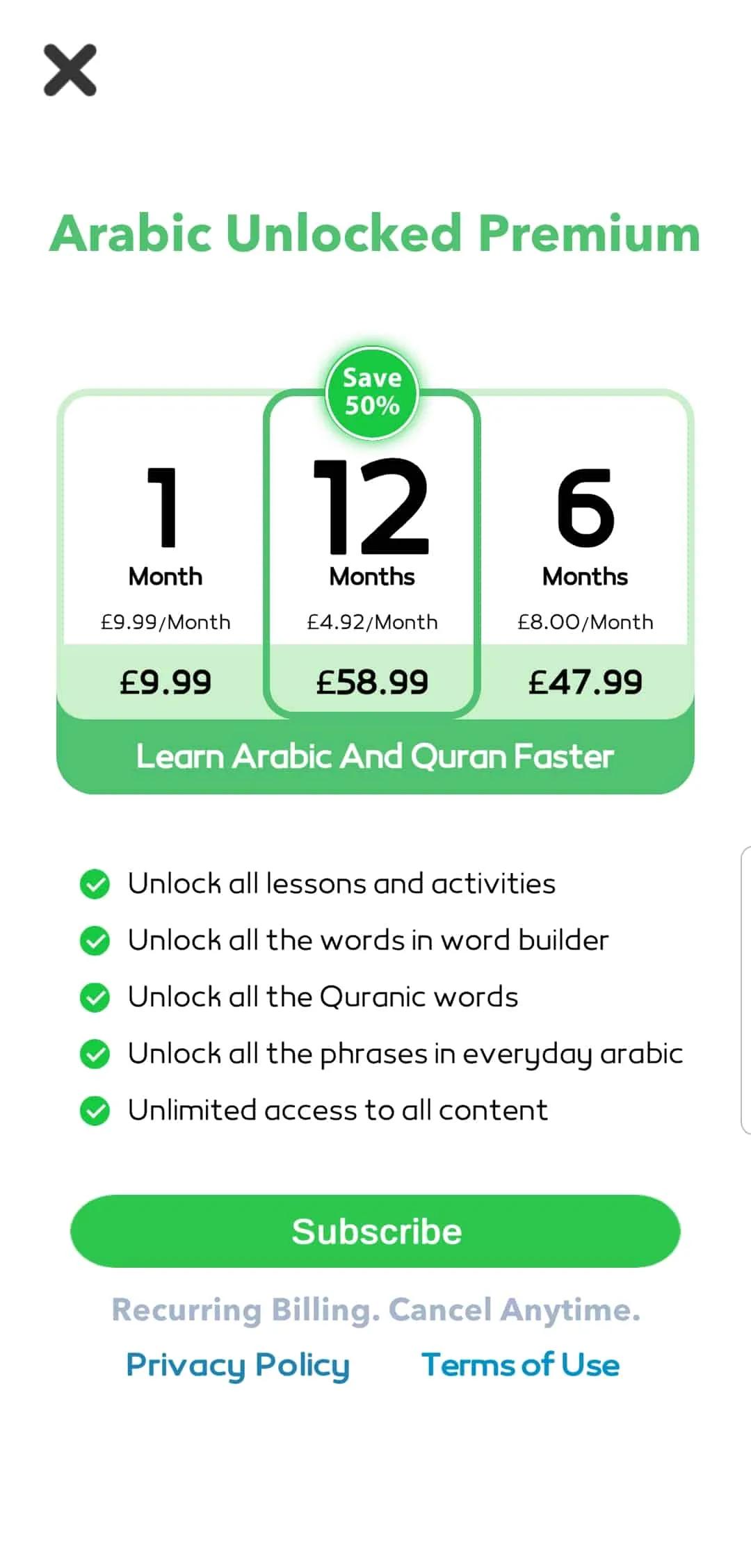 Arabic Unlocked prices