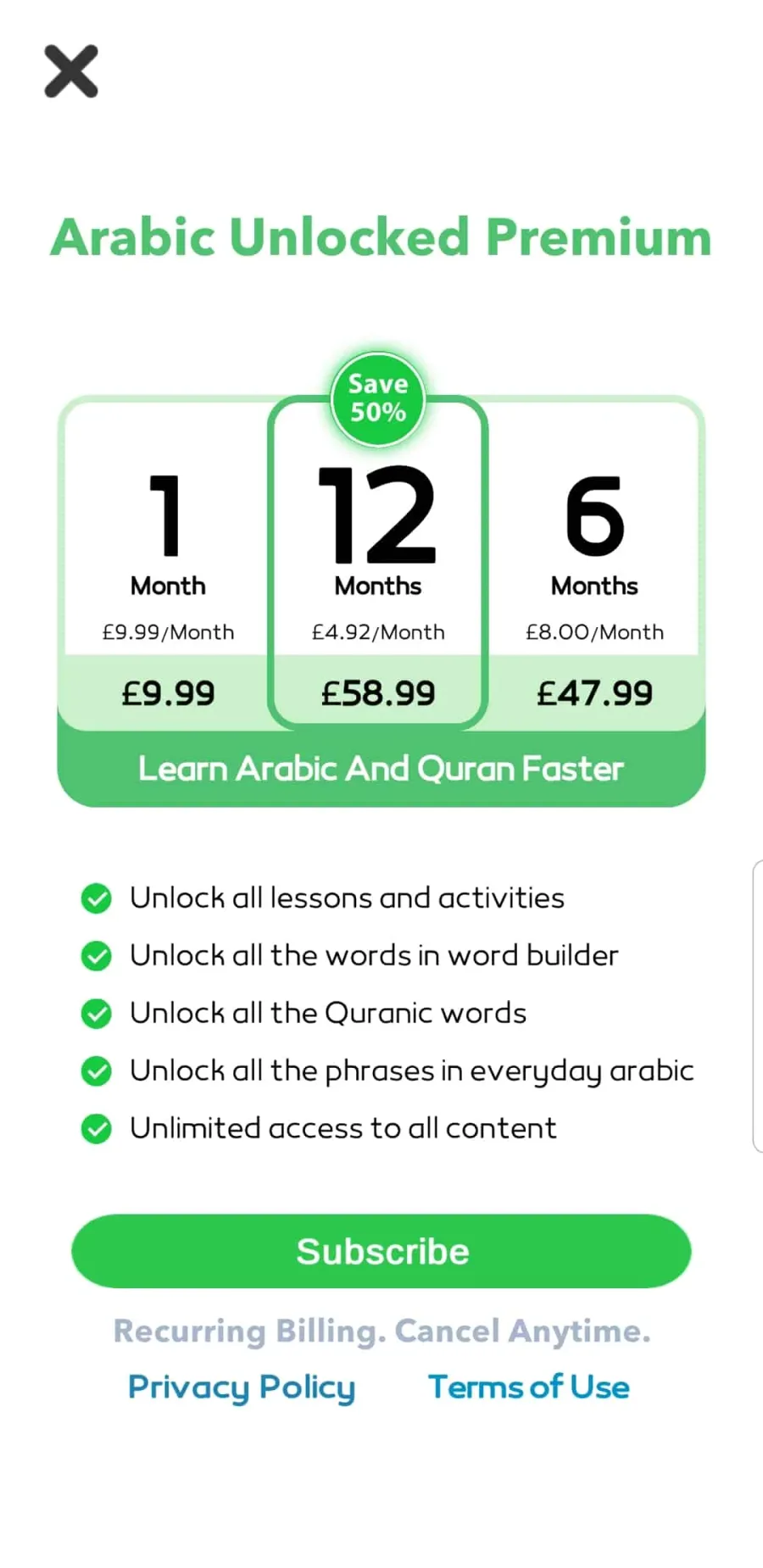Arabic Unlocked prices