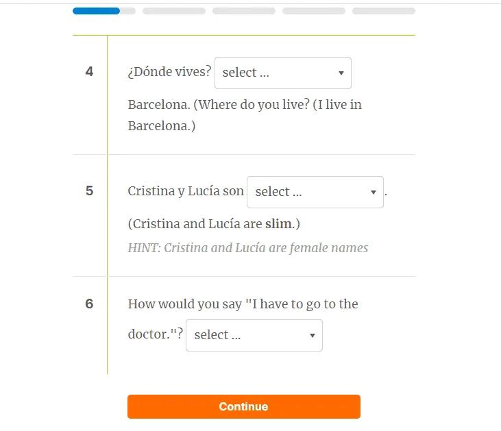Kwiziq Placement Test
