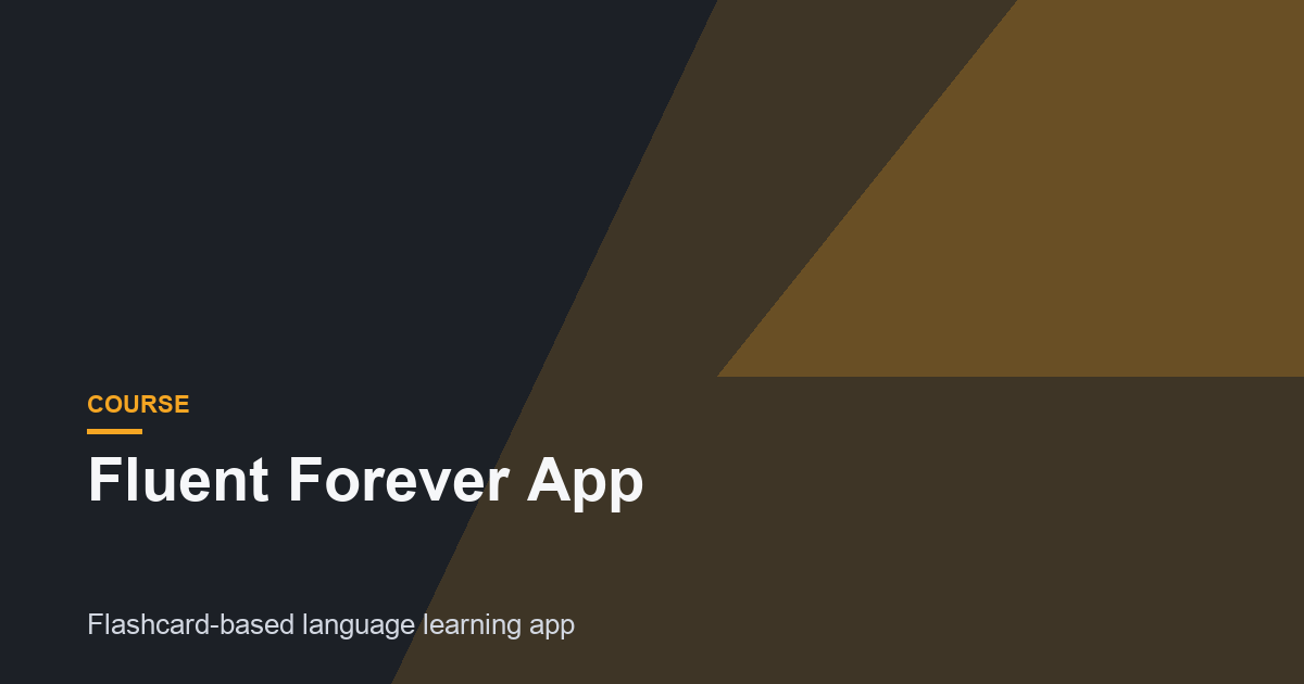 Fluent Forever App Review: Okay, but needs some work
