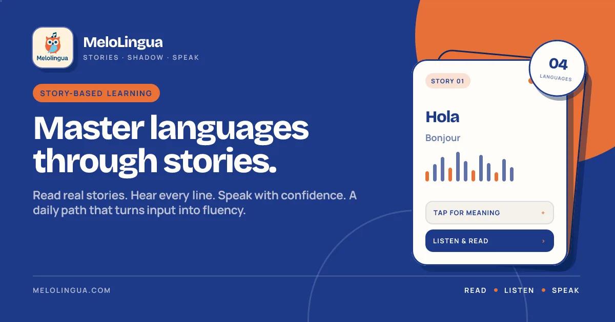 MeloLingua, a story-based language learning app