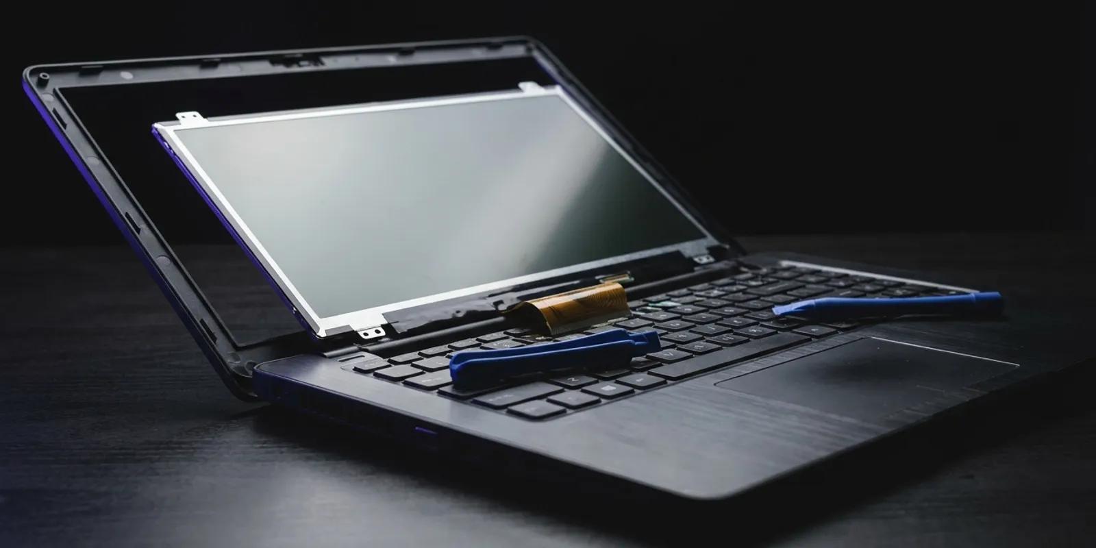 Pantalla de laptop rota: qué se cambia y qué no