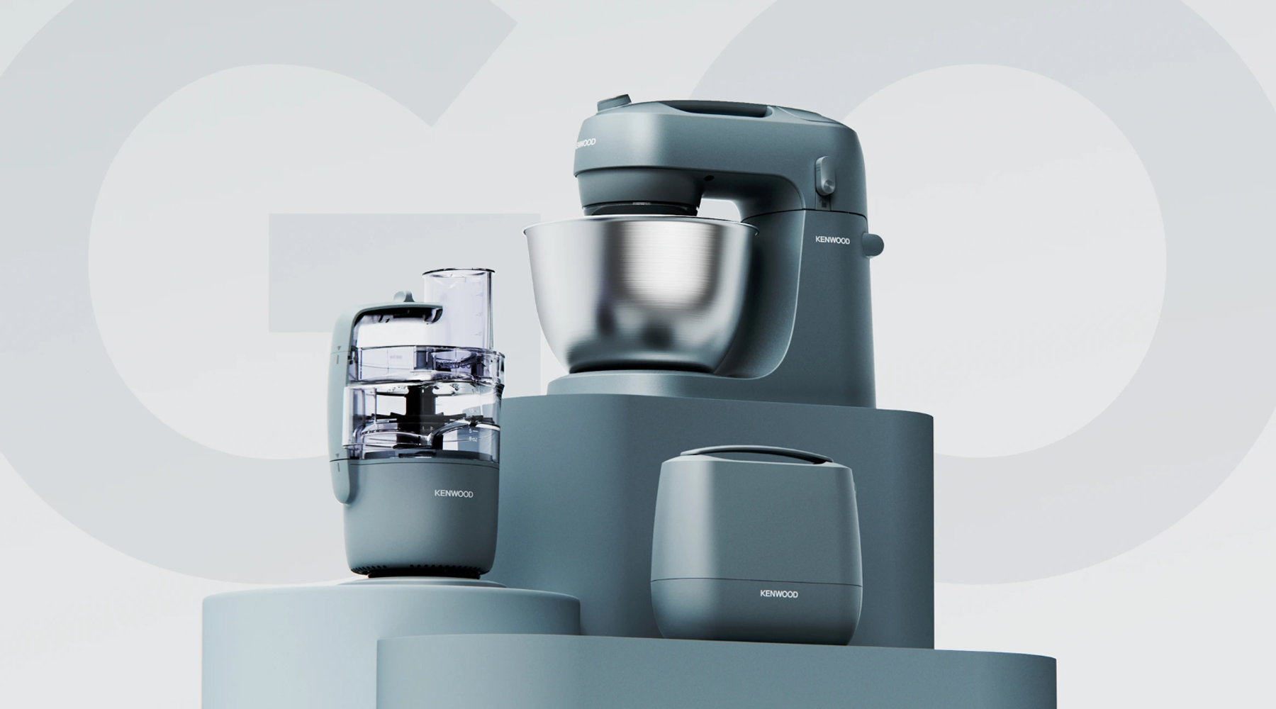 Photorealistic 3D render of consumer electronics showcasing an exploded hardware view and pristine screen display.
