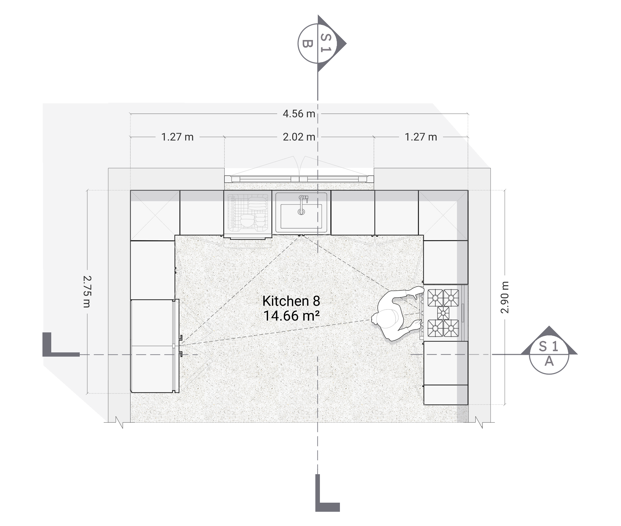 U-Shaped Kitchen Layout