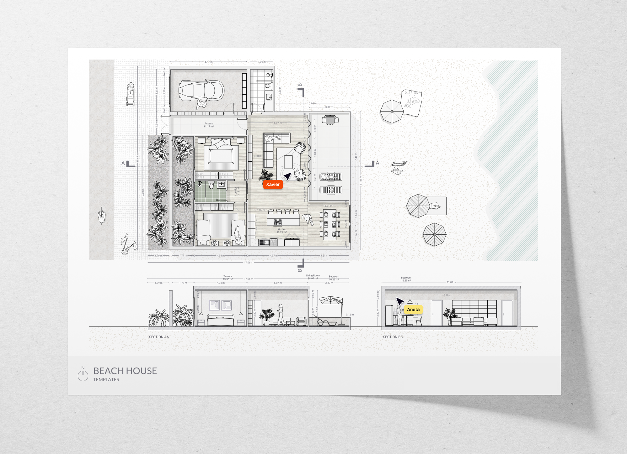 Beach house floor plan