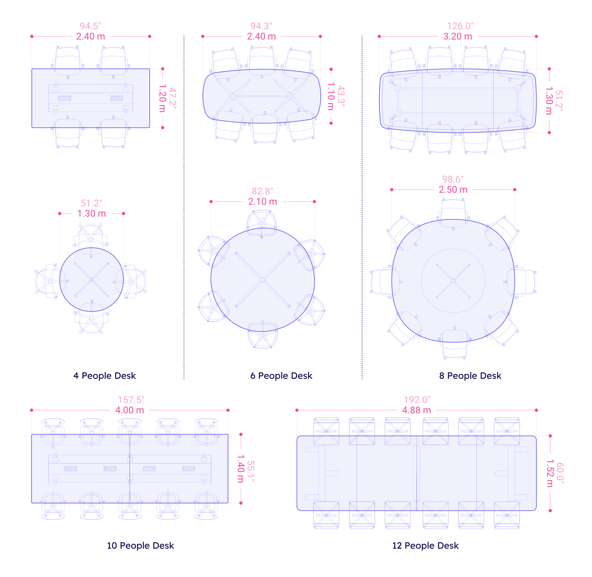 Meeting Room Table Dimensions