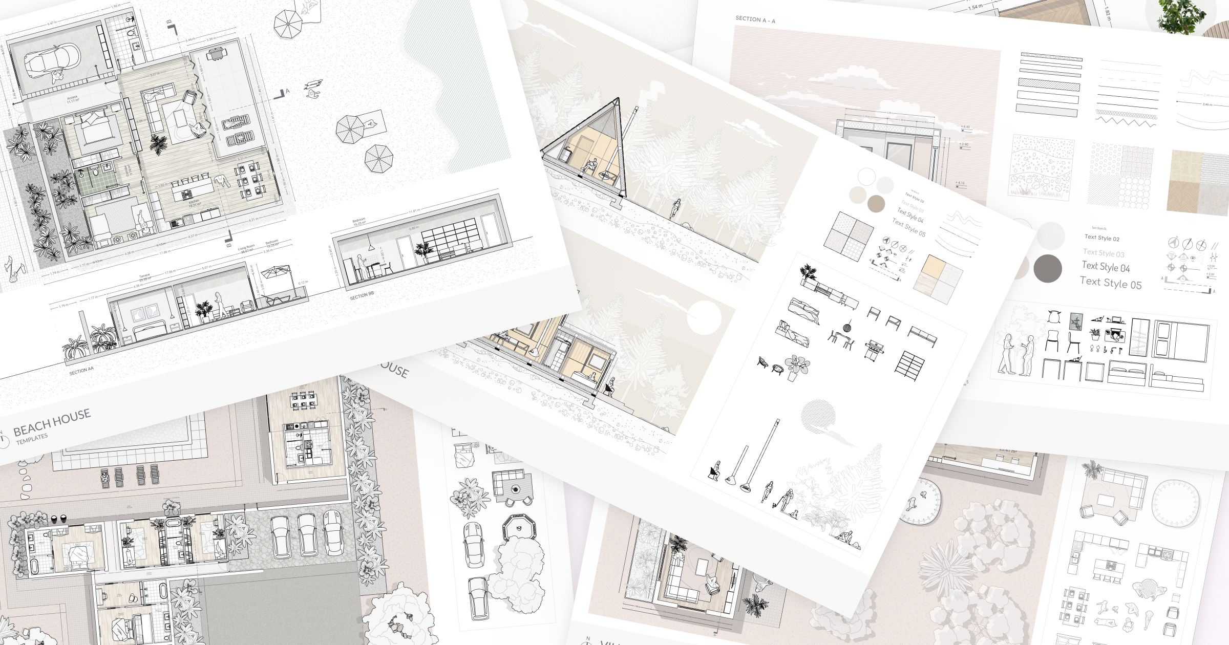 House plans: 6 templates for designers and architects