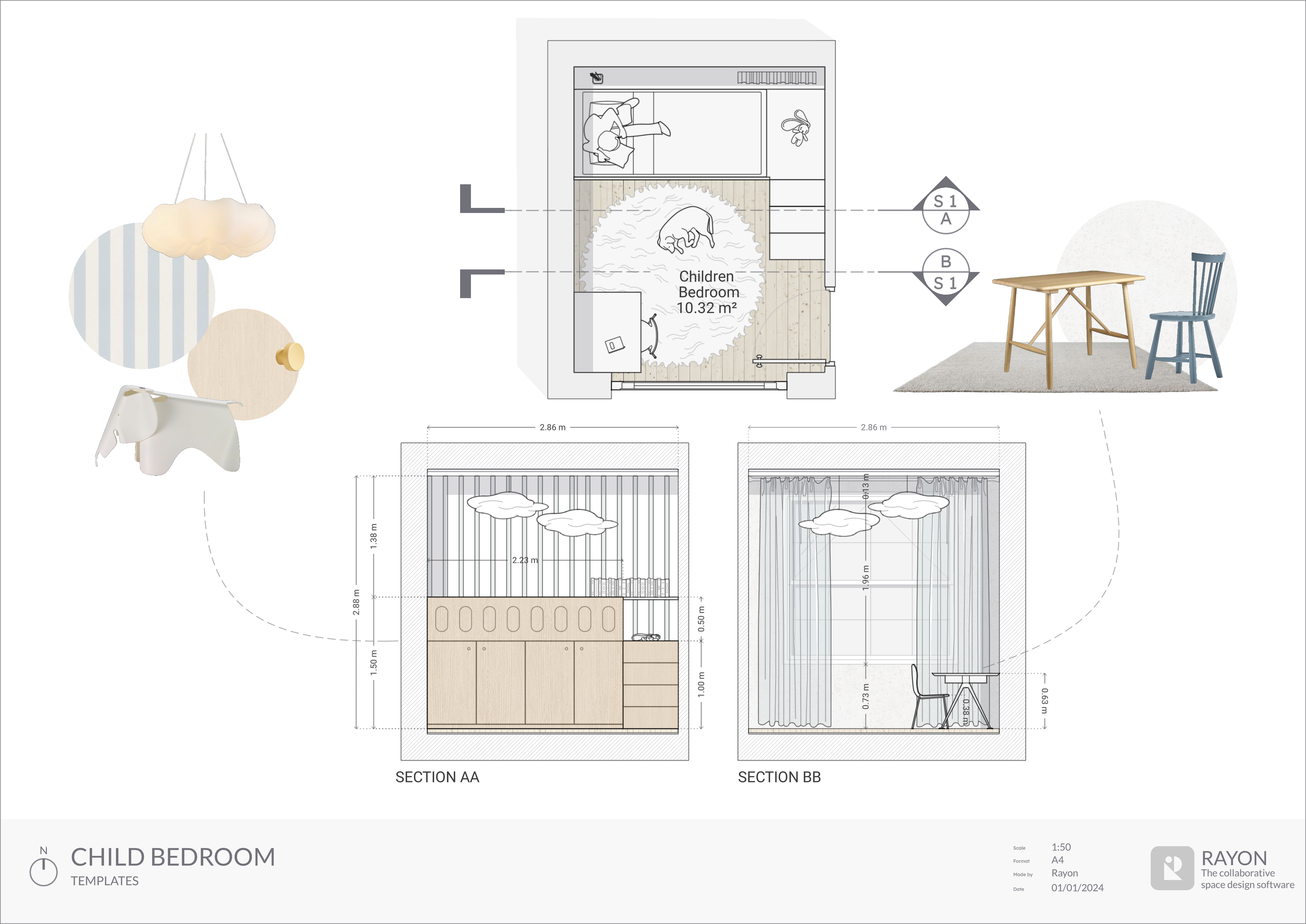 Child Bedroom Layout Template