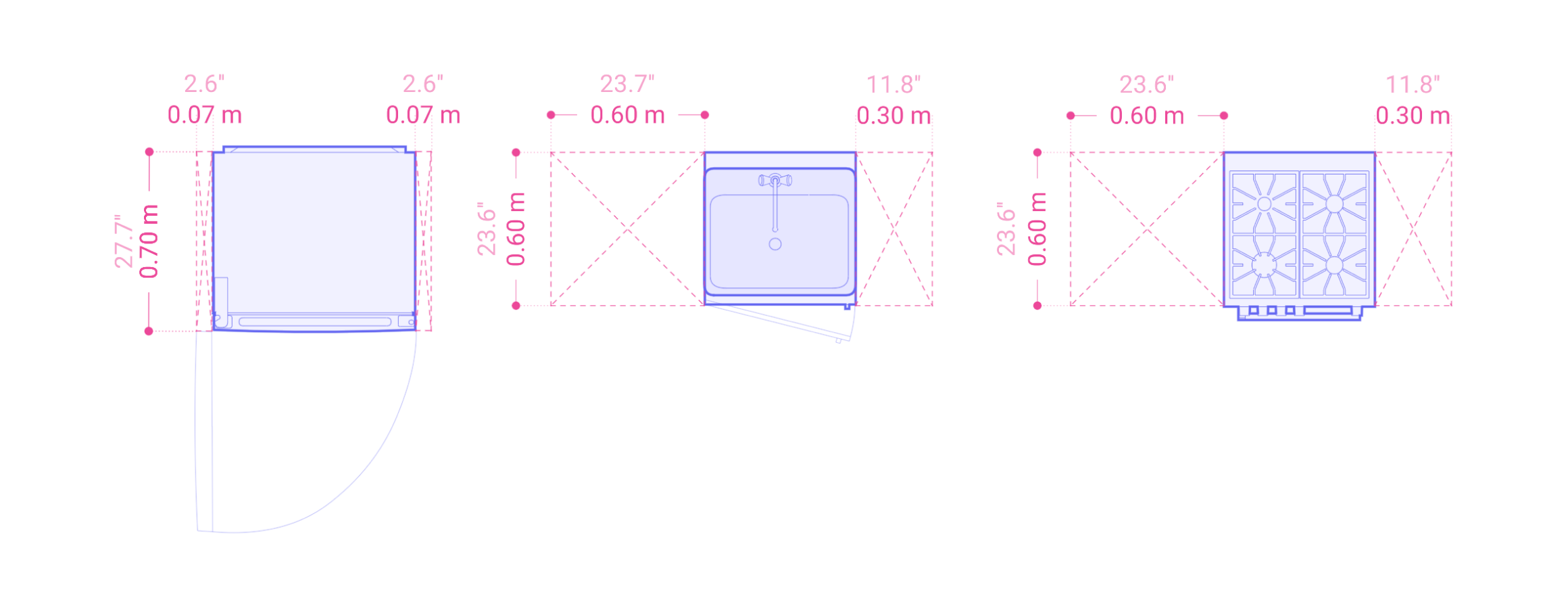 Kitchen Fixture & Appliance Spacing