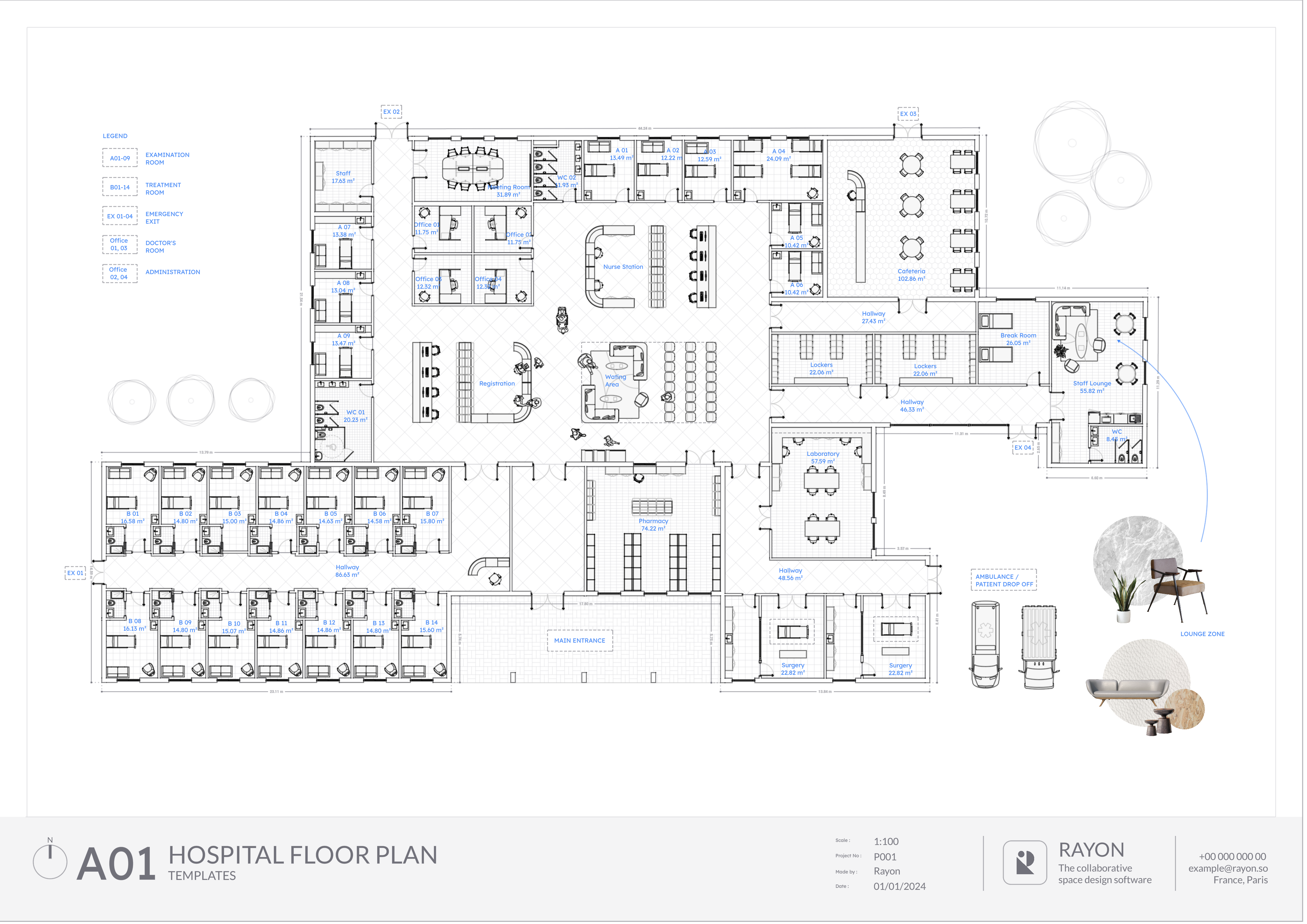 Hospital Floor Plan Template