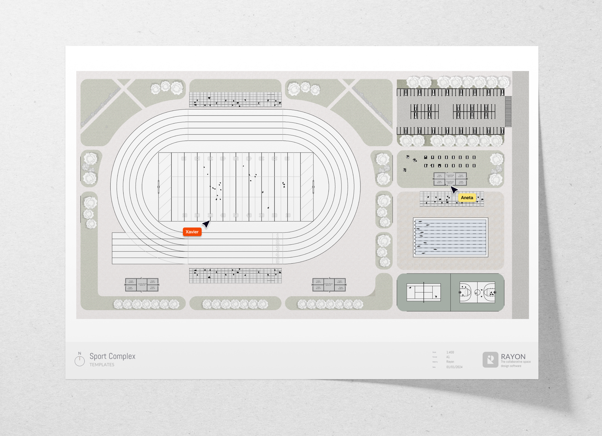 Site plan - Sports complex