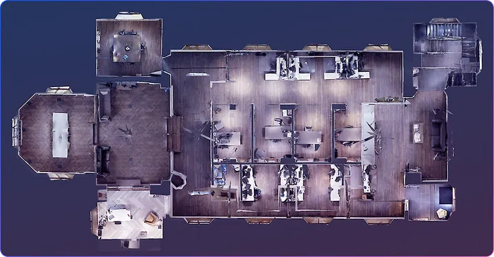 Top View, Matterport 3D Scan Of Spiria Offices In A Former Church — Gatineau, Canada